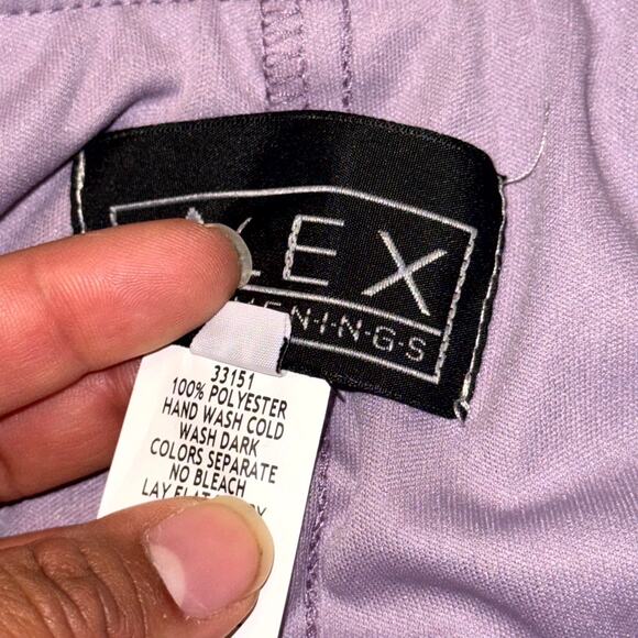 Alex Evenings Maxi Dress Women Medium Lavender Chiffon Strapless Cocktail Formal - Picture 5 of 7